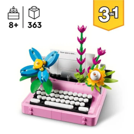 Lego Máquina de escribir con flores 3 en 1 Creator 31169 Juego para Niñas de 8 años en adelante