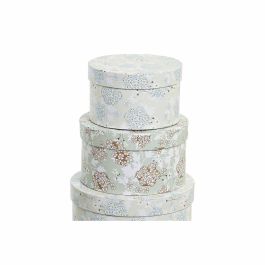 Caja Shabby DKD Home Decor Verde Beige 37.5 x 18 x 37.5 cm Set de 10