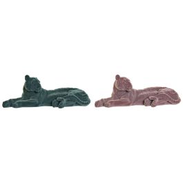 DKD Home Decor Figura Colonial de Tigre de Resina Rosa Palo y Verde 17.5 x 13.3 x 36 cm - Set de 2 Unidades Precio: 22.28094. SKU: S3016859