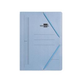 Carpeta Liderpapel Gomas Folio Sencilla Carton Pintado Azul