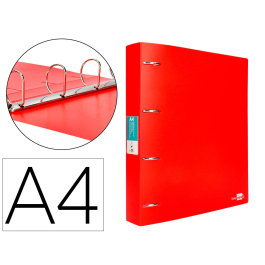 Liderpapel Carpeta 4 Anillas 40 Mm Polipropileno Din A4 Rojo Translucido Precio: 4.49999968. SKU: B16ZKQC3FQ