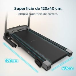 Cecotec DrumFit WayHome 1500 Sprint Cinta de correr Plegable, 15 km/h, 120x40 cm, 1100W, 12 programas, 3 niveles inclinación