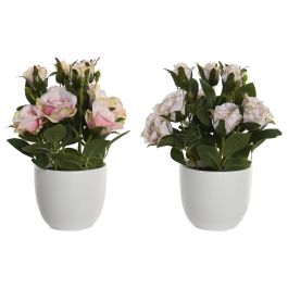 DKD Home Decor Planta Rosa Palo Blanco Poliester Pe 10.5 x 25 x 10.5 cm (12 Unidades) Precio: 80.50000046. SKU: B16YRWJ57R