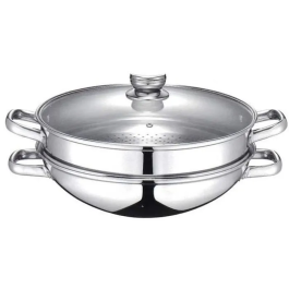 Baumalu Wok 2 en 1 con Tapa de Cristal, Acero Inoxidable, 32 cm, Apto para Inducción Precio: 76.4999994. SKU: B16ZD5WK9Y