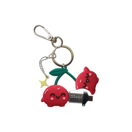 Wondee Mr. Wonderful Memoria USB 32GB Cereza Llavero Pendrive Universal con Adaptador USB C