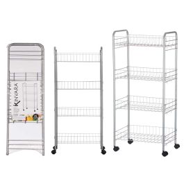 Verdulero 4 Pisos Metalico Ruedas Kinvara 26X82CM (4 Unidades) Precio: 56.50000015. SKU: B1G22NJ67L