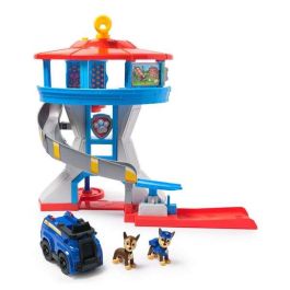Spin Master Centro de Mando Torre de Control Paw Patrol, Set de Juego con 2 figuras de cachorros y cartas de misión, 50 cm de altura, Edad +3 años