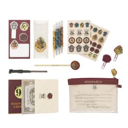 ERIK Set Papelería Harry Potter: Bolígrafo, Lápiz, 3 Cuadernos A6, 4 Subrayadores, Clips, Pegatinas, Sticky y Portatodo PU/PVC