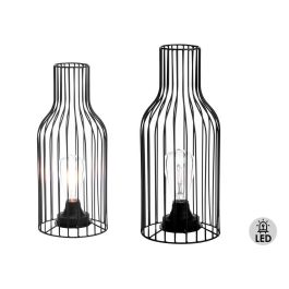 Giftdecor Lámpara de Forja Negra con Bombilla en Forma de Botella 16x38x16 cm (6 Unidades) Precio: 52.5000003. SKU: B1DZR4V7QH