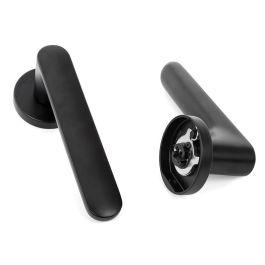 SYSTEM Roseta Modelo Ellipse Ø52mm Zamak - Acabado Negro Mate - Resistente y Duradera para Puertas y Muebles de Fácil Instalación