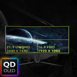MSI MAG 341CQPDE Monitor Gaming Curvo 34.18" QD-OLED UWQHD 3440x1440 175Hz 0.03ms Negro