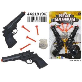 Pistolas policia, 2 pistolas con dardos, en blister Precio: 1.88034. SKU: B16GRP3783