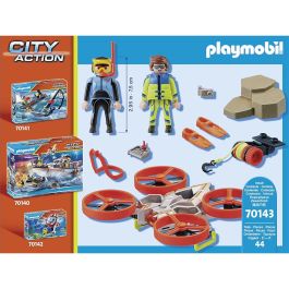 Playmobil Rescate Marítimo: Buzo Con Dron de Rescate, Incluye Figuras y Accesorios