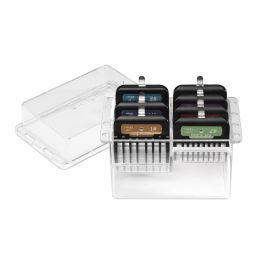 Andis Juego 7 Peines Alzada Universales para Cuchillas UltraEdge y Ceramic Edge nº10 con Estuche, Color Codificado y Medidas 1.5 a 25mm