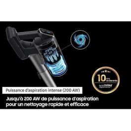 Samsung VS20B75B1R4 Aspirador Escoba Jet 75E Turbo, potencia 200 AW, 60 min autonomía, estación carga 2 en 1