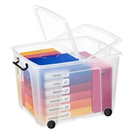 Cep Contenedor Plástico Transparente 75L con Tapa Cierre Hermético y Ruedas 485x600x415 mm Precio: 44.5900004. SKU: B1A7EDD3D2