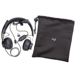 Logitech Headset Zone Wired USB-C on Ear Gray para MSFT Teams