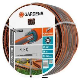 Gardena 18039-20 Manguera Comfort FLEX 13 mm (1/2") 50m, flexible, 25 bar, resistente UV, negro/gris/naranja