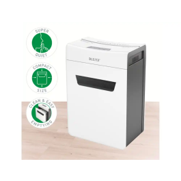Leitz IQ Protect Premium 10x P4 Destructora de Documentos, Corte Partículas Nivel Seguridad 4, Capacidad + de 10 Hojas