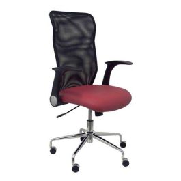 Silla Piqueras Y Crespo Minaya Brazos Retractiles Mecanismo Basculante Ergonomica Respaldo Malla Transpirable Negra Asiento Tapizado Similpiel Granate Precio: 247.50000055. SKU: S5703680
