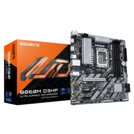 GIGABYTE B860M D3HP Placa base - CPUs Intel Core Ultra, VRM de 4+1+2+1 fases, hasta 9066MHz DDR5, 2xPCIe 4.0 M.2, LAN GbE, USB 3.2 Gen 1