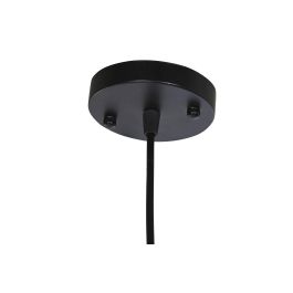 DKD Home Decor Lámpara Techo Urban Marron Beige Ratan Poliester Flecos 45 x 46 x 45 cm