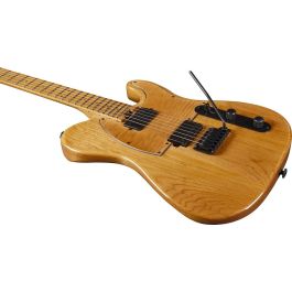 EKO Tero 601 Lignum Guitarra Eléctrica Natural de 6 Cuerdas con Cuerpo de Aliso y Pastillas Humbucker - Arce Tostado