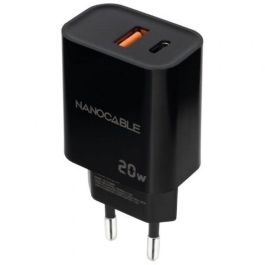 Cargador de Pared Nanocable 10.10.2008/ 1xUSB/ 1xUSB Tipo-C/ 20W/ Negro Precio: 7.88999981. SKU: B1KETFEE9L