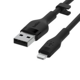 Belkin CAA008BT1MBK Cable USB-A a Lightning Silicona Clip 1m Negro