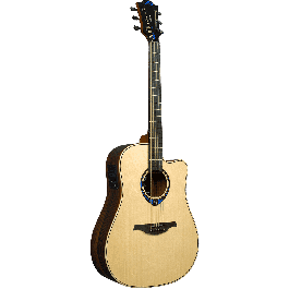Lag Guitarra Acústica Dreadnought Hyvibe Tramontane 30 A/E Cutaway con Autoamplificación y Multiefectos Integrados