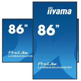 iiyama LH8665UHSB-B1 Pantalla Profesional 86 Pulgadas 4K UHD IPS 24/7 Wifi