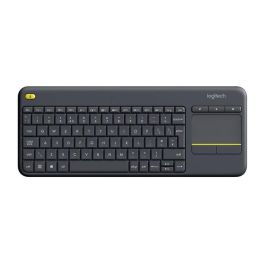 Logitech K400 Plus Teclado Inalámbrico Táctil con Touchpad Integrado para PC a TV, Alcance 10m, Batería 18 Meses, Diseño US