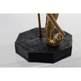 DKD Home Decor Figura Elefante Resina Metal Dorado Negro 36 x 73 x 60 cm