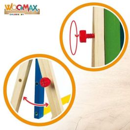 Pizarra 2 caras blanca y negra de madera 37,5x65cm con accesorios (woomax) Pizarra 2 caras blanca y negra de madera 37,5x65cm con accesorios (woomax)