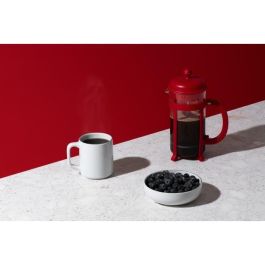 Bodum AUC0699965470579 Cafetera de Prensa Francesa Java, 3 Tazas 0,35 L, Marco y Tapa de Plástico, Rojo