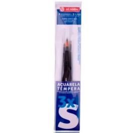Talens Art Creation Set 3 Pinceles Fibras Sintéticas Tamaño S: 1 Redondo, 1 Plano, 1 Lengua de Gato, para Acuarela y Témpera Precio: 2.50000036. SKU: B13JSVVSXN
