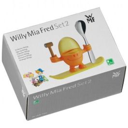WMF 0616687450 McEgg Eierbecher con Cuchara, Naranja - Soporte para Huevos