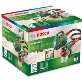Bosch Pistola de pintura PFS 3000-2 650W para paredes, barniz, lacas y manchas con manguera de 2m
