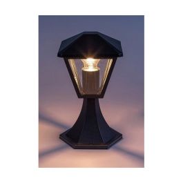 RABALUX RAB-7148 Báliza Lámpara de Pie Exterior Paravento 1xE27 IP44, Luminaria Jardín Aluminio Negro Cristal Transparente