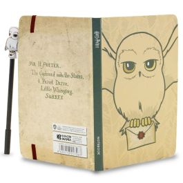 KARACTERMANIA Set diario y bolígrafo Hedwig Harry Potter, pack regalo con 100 páginas y tapa rígida