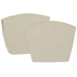 Cook Concept Juego de 2 Filtros de Café Reutilizables Algodón Nº4 Lavables 16,5x12cm