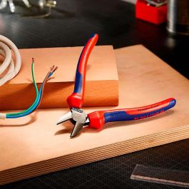 Knipex Alicates de corte diagonal 165 x 53 x 21 mm, negro atramentado pulido, filo con bisel, corte limpio