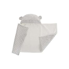 Manta capucha reversible estrella gris 90 x 66 cm Manta capucha reversible estrella gris 90 x 66 cm