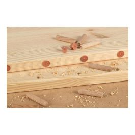 Wolfcraft 2912000 Set de 4 Marcadores para Espigas Ø8mm, Punto de Centrado Puntiagudo, para Tableros de 15-18mm