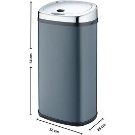 Kitchen Move Papelera Cocina Automática 42L Gris, Acero Inoxidable, Sensor Infrarrojos, Apertura Automática, 32x25x64 cm Kitchen Move Papelera Cocina Automática 42L Gris, Acero Inoxidable, Sensor Infrarrojos, Apertura Automática, 32x25x64 cm