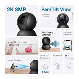 Tp-Link Tapo Pan/Tilt Home Security Wifi Camera Tapo C211