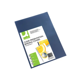 Q-connect Tapas de Encuadernación PVC DIN A4 Incolora 250 mc Paquete de 100 Unidades