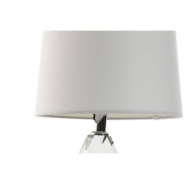 DKD Home Decor Lámpara de Sobremesa Moderna Transparente y Blanca de Cristal y Lino con Base de Hierro - 50 cm Alto, Casquillo E27 DKD Home Decor Lámpara de Sobremesa Moderna Transparente y Blanca de Cristal y Lino con Base de Hierro - 50 cm Alto, Casquillo E27
