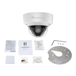 LevelOne FCS-3461 Cámara IP Domo Exterior 2MP H.265 IR PoE IP67 WDR Visión Nocturna 30m para Techo