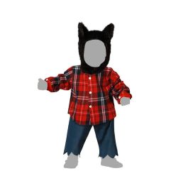 Disfraz Niño Bebé Hombre Lobo Halloween Camisa Roja Gorro Orejas 24 Meses